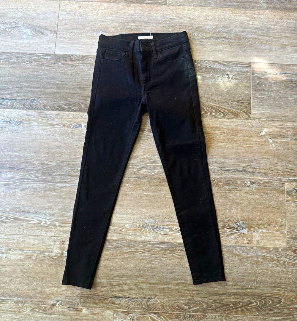 Levi's Black Dark Wash High Rise Skinny Women’s Jeans, Cotton Blend Size 28
